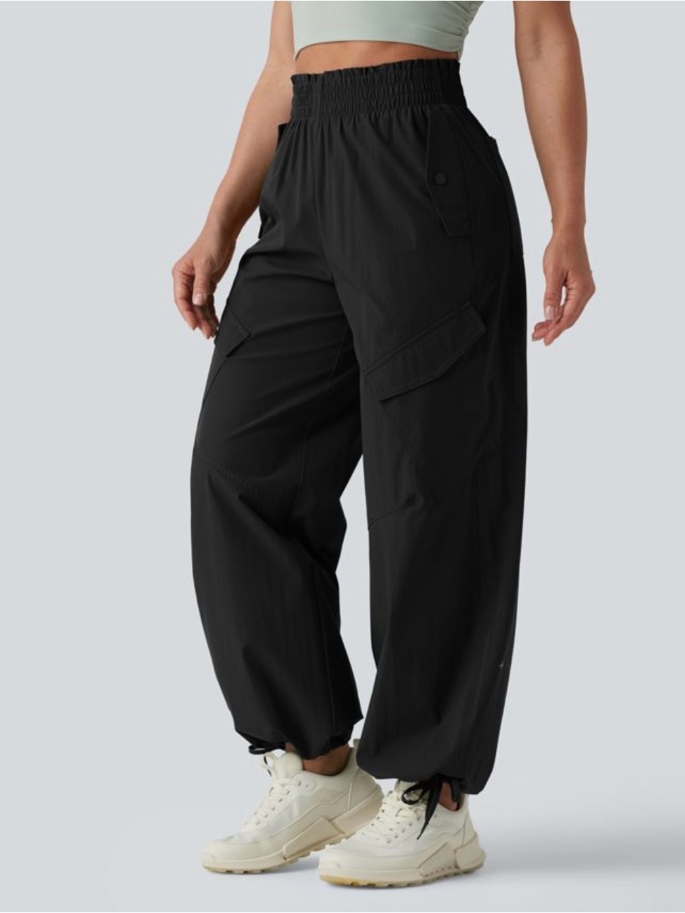 HALARA Black Cargo Track Pants